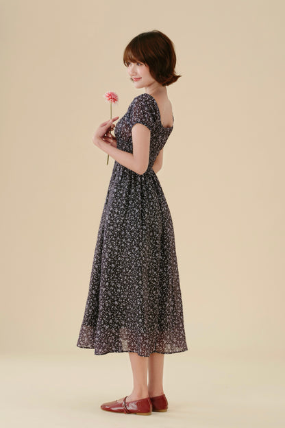 Lucy dress in Onyx Petal