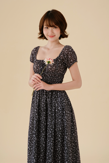 Lucy dress in Onyx Petal