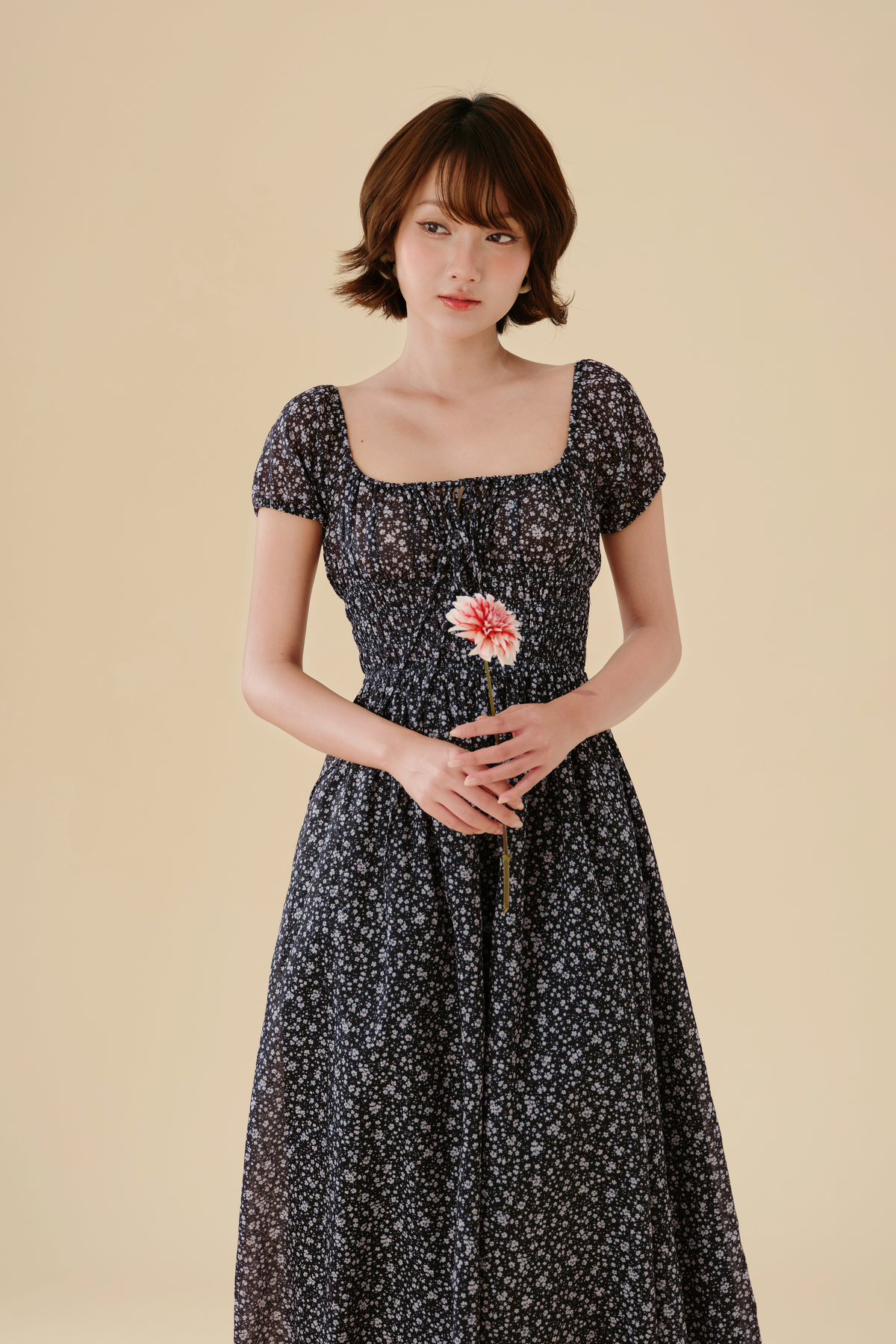 Lucy dress in Onyx Petal