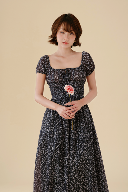 Lucy dress in Onyx Petal