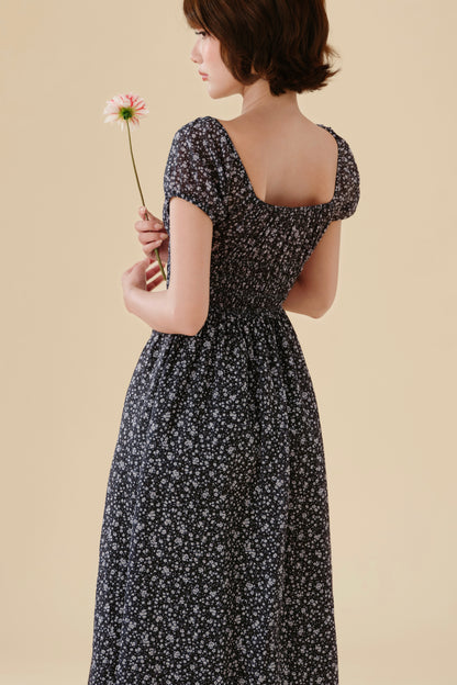 Lucy dress in Onyx Petal