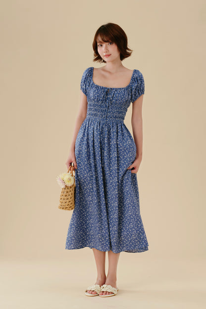 Lucy dress in Blue Daisy
