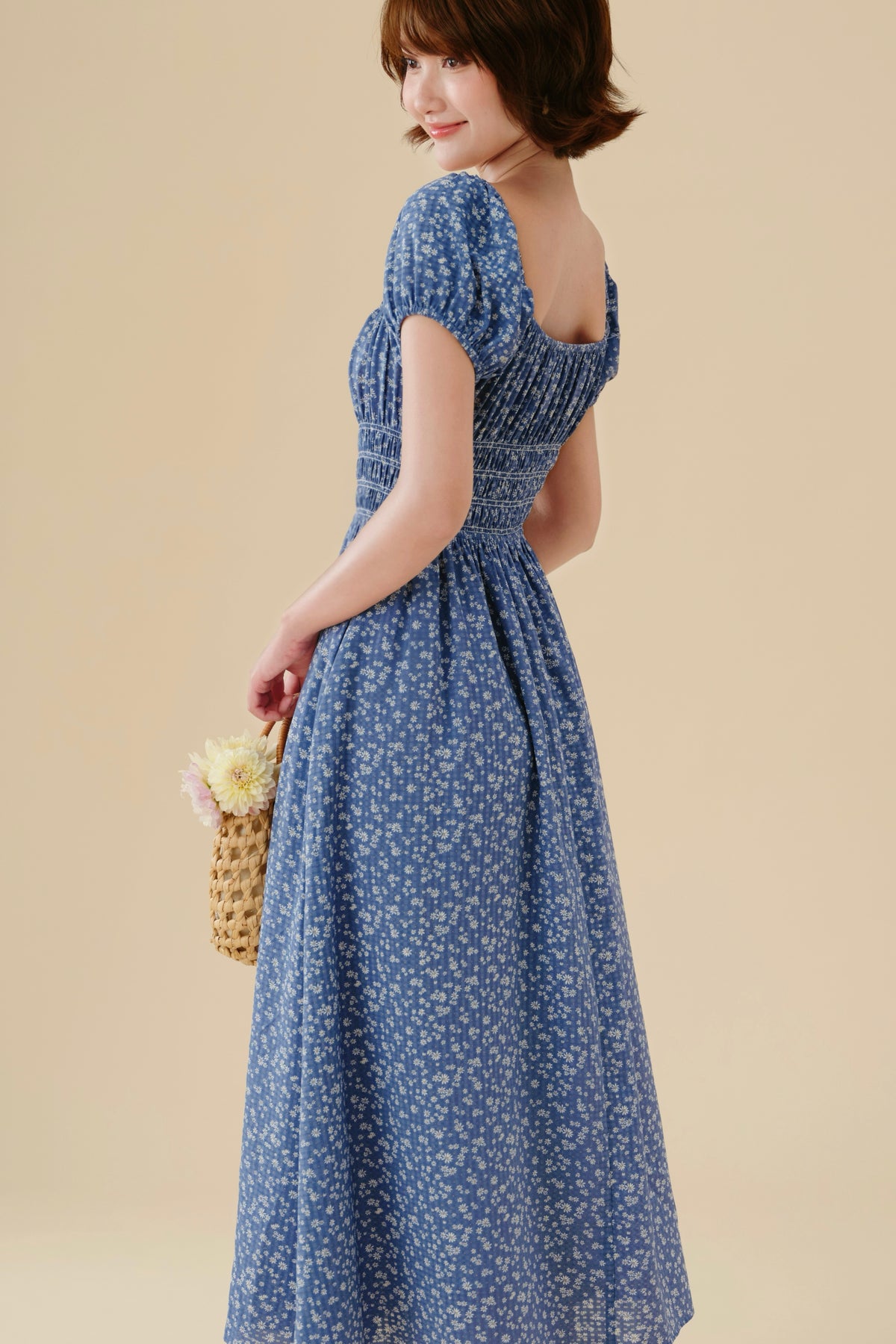 Lucy dress in Blue Daisy