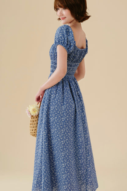 Lucy dress in Blue Daisy