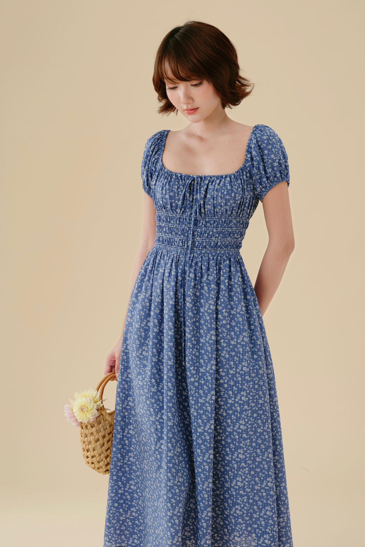Lucy dress in Blue Daisy