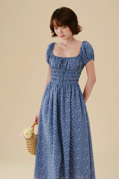 Lucy dress in Blue Daisy
