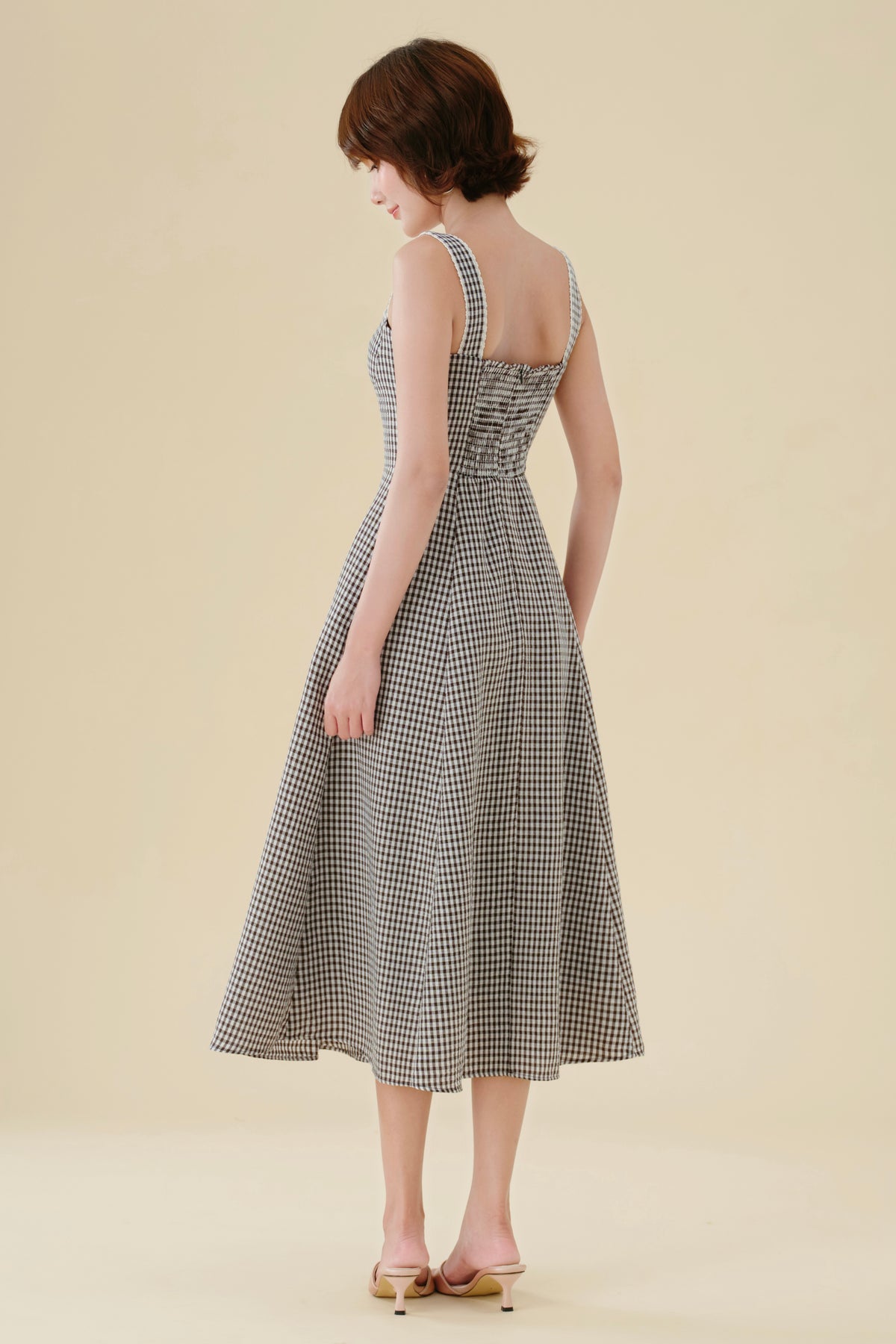 Audrey dress in Black Checked