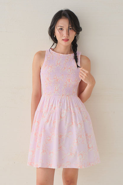 Đầm Anais hoa nhí xanh