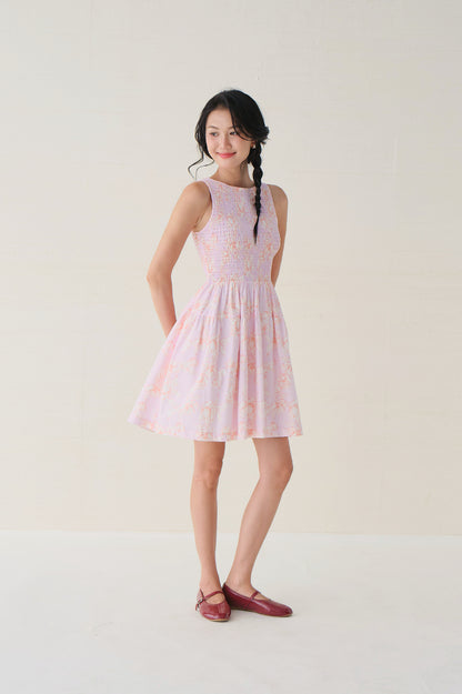 Đầm Anais hoa nhí xanh