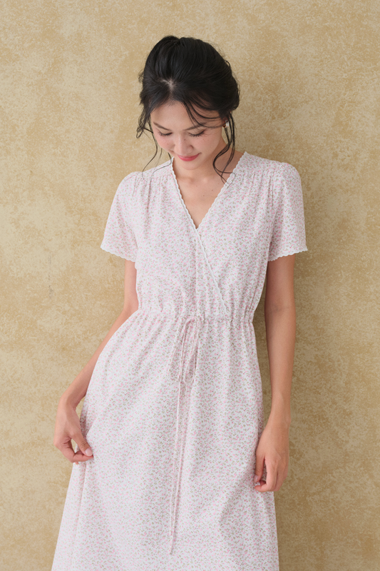 Đầm Vanilla hoa hồng nhí