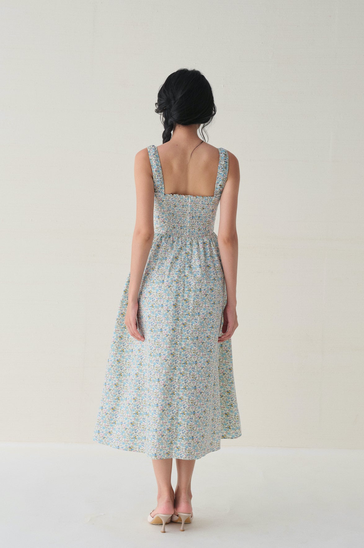 Anais dress in Blue Ditsy