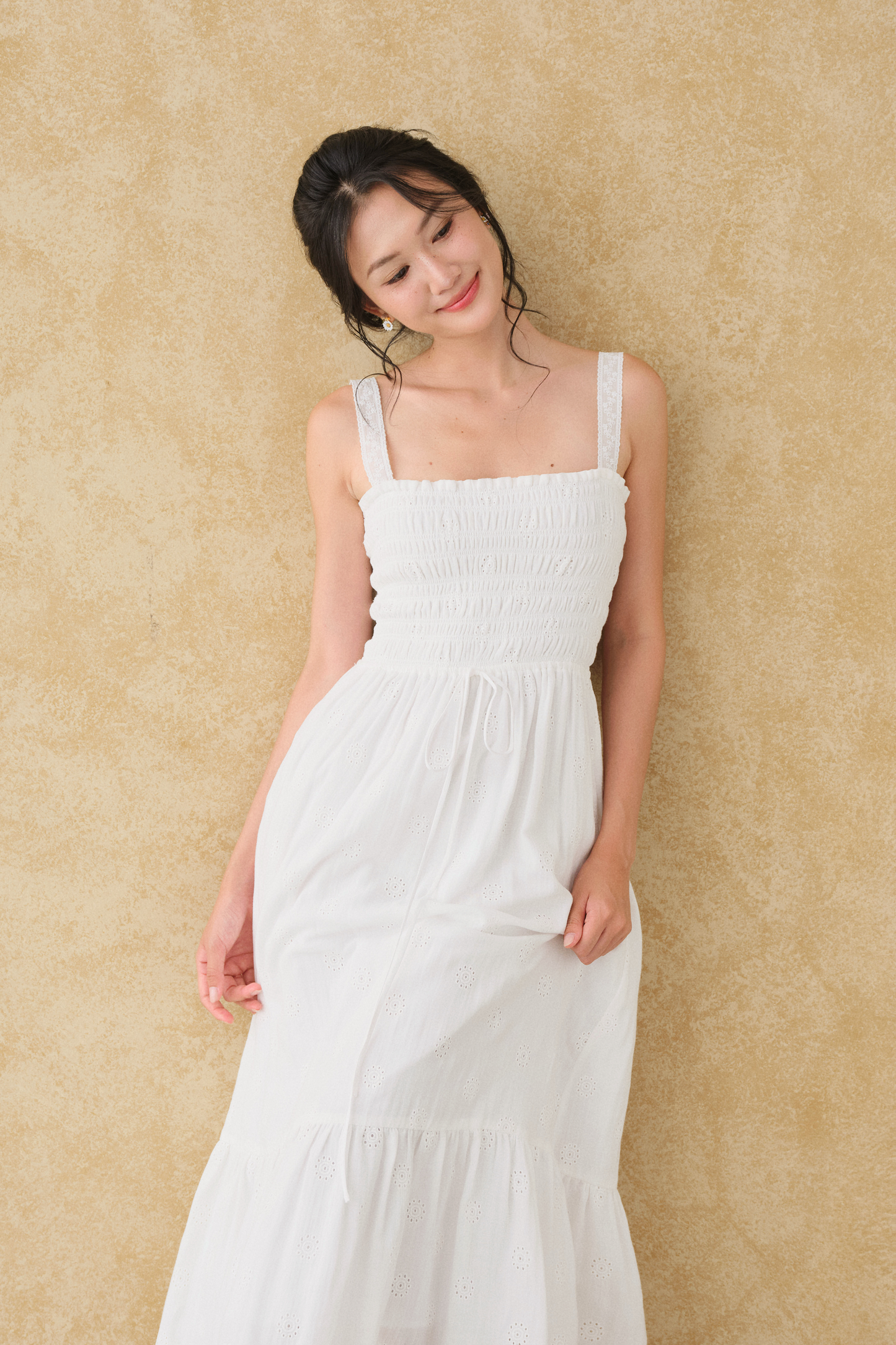 Đầm Colette trắng - muslin thêu 