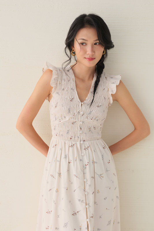 Claire dress in Herb