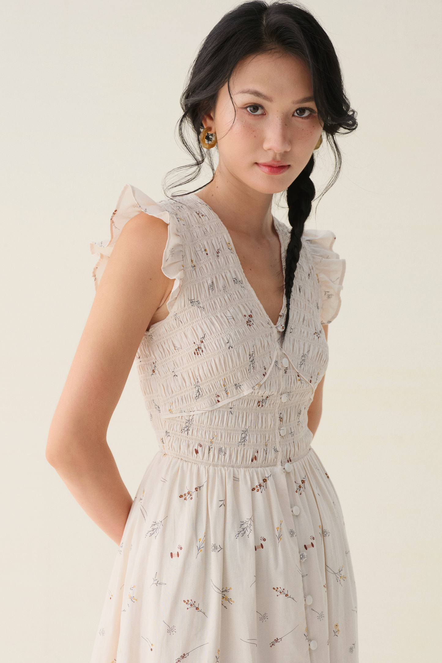 Claire dress in Herb