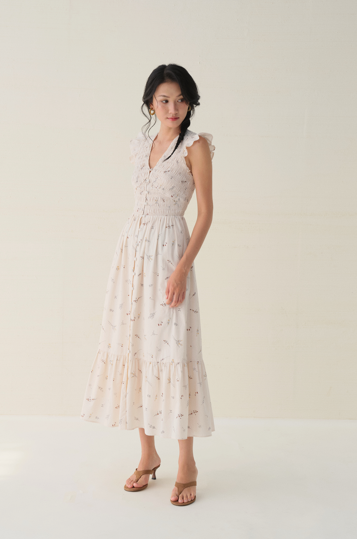 Claire dress in Herb
