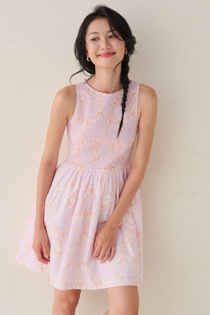 Đầm Anais hoa nhí xanh