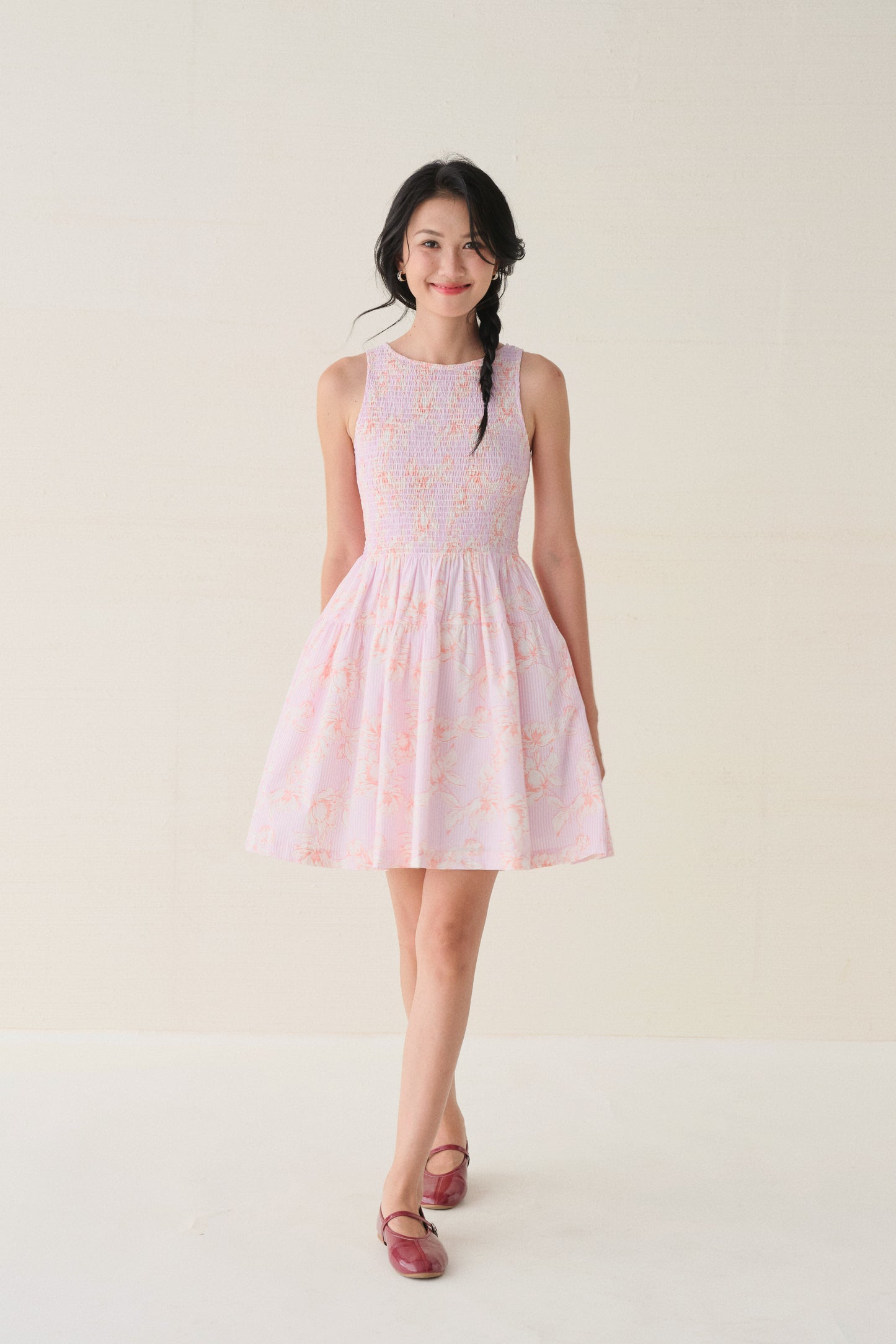 Đầm Anais hoa nhí xanh