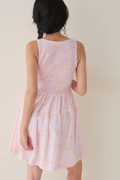 Đầm Anais hoa nhí xanh