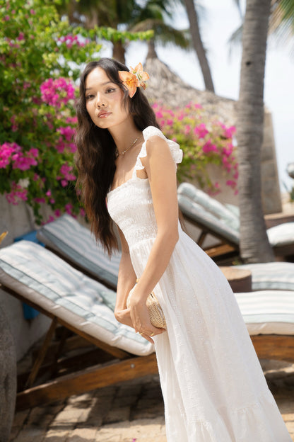 Đầm Rym trắng - cotton thêu 