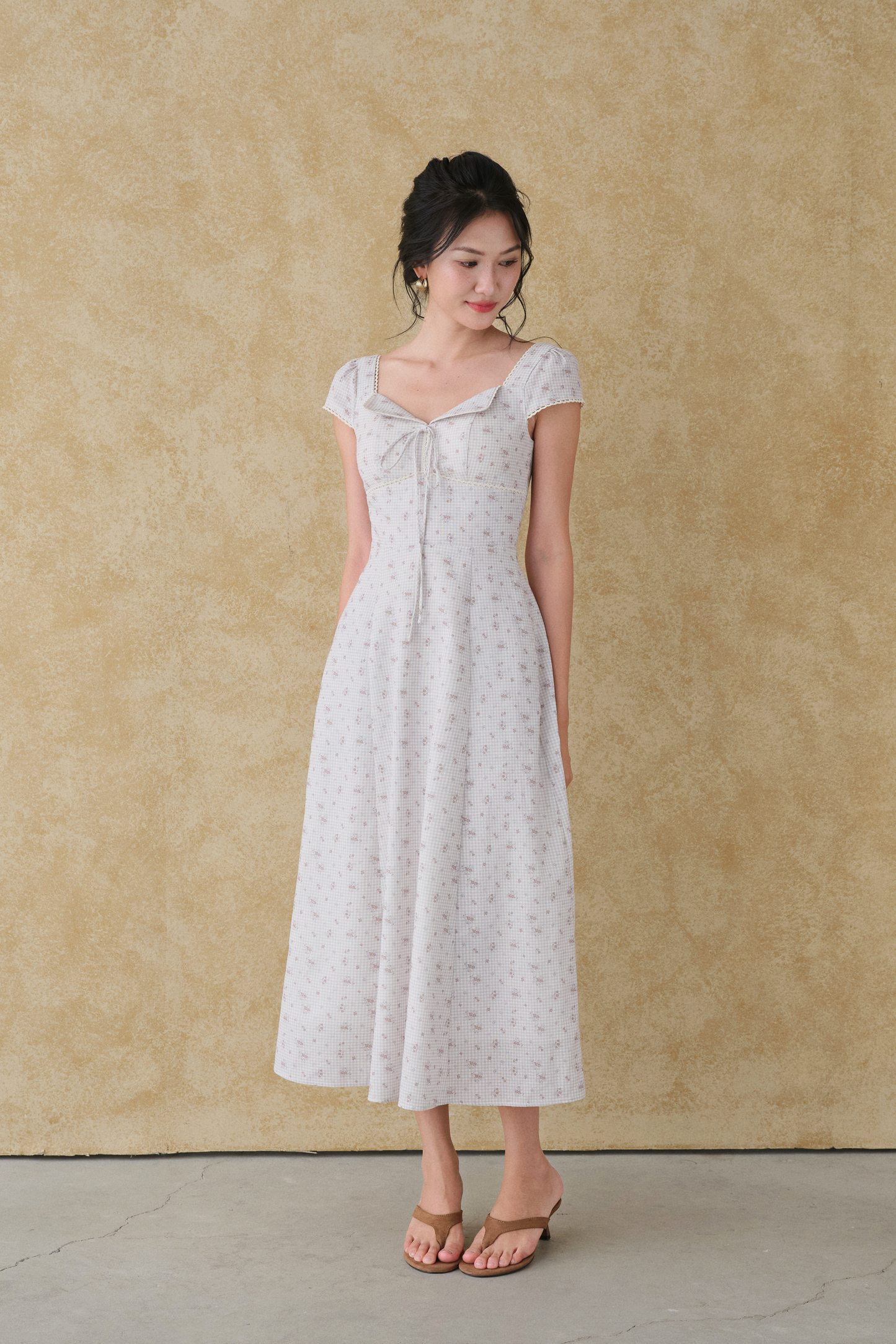 Alba dress in Floral Gingham