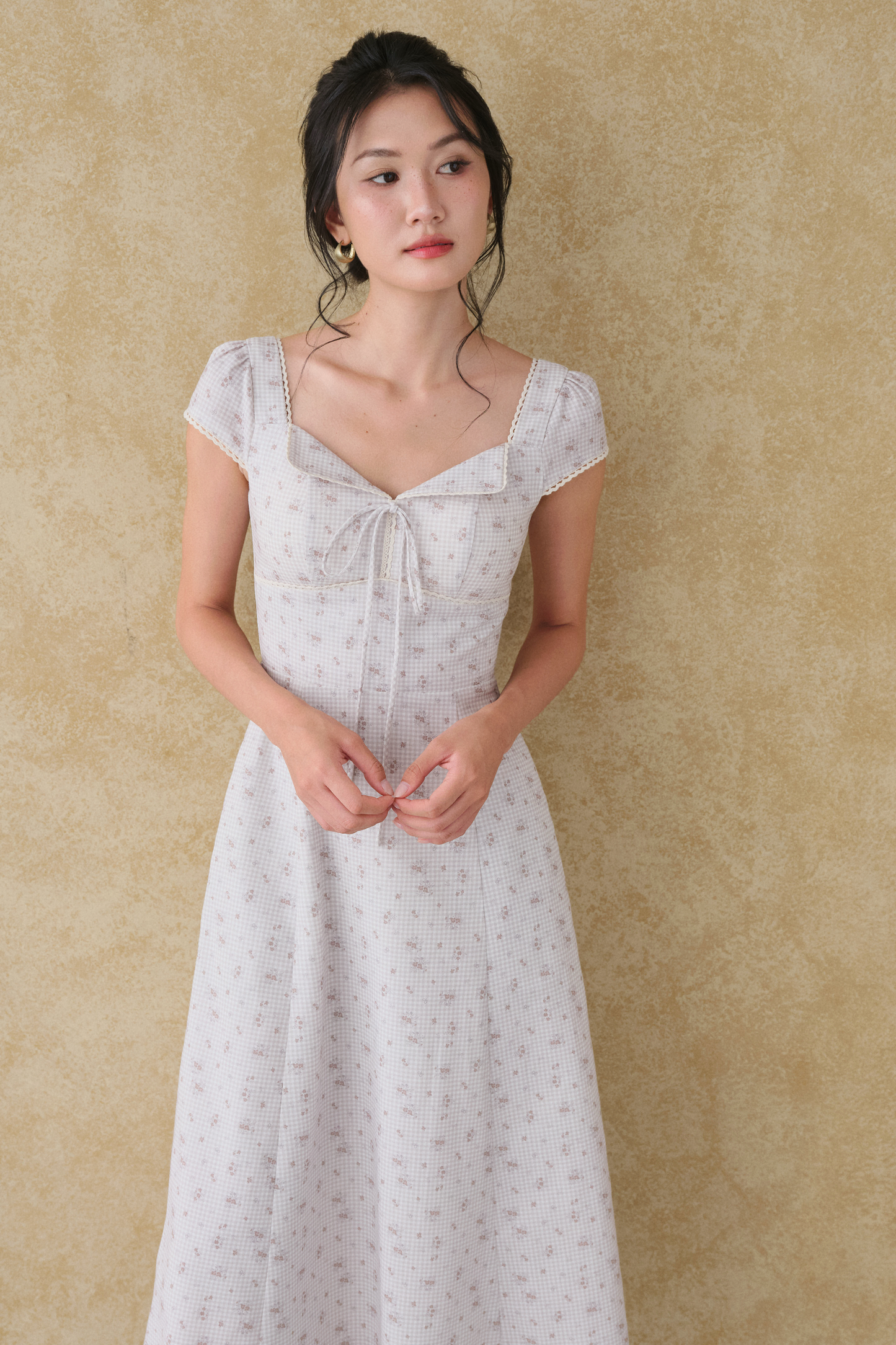 Alba dress in Floral Gingham