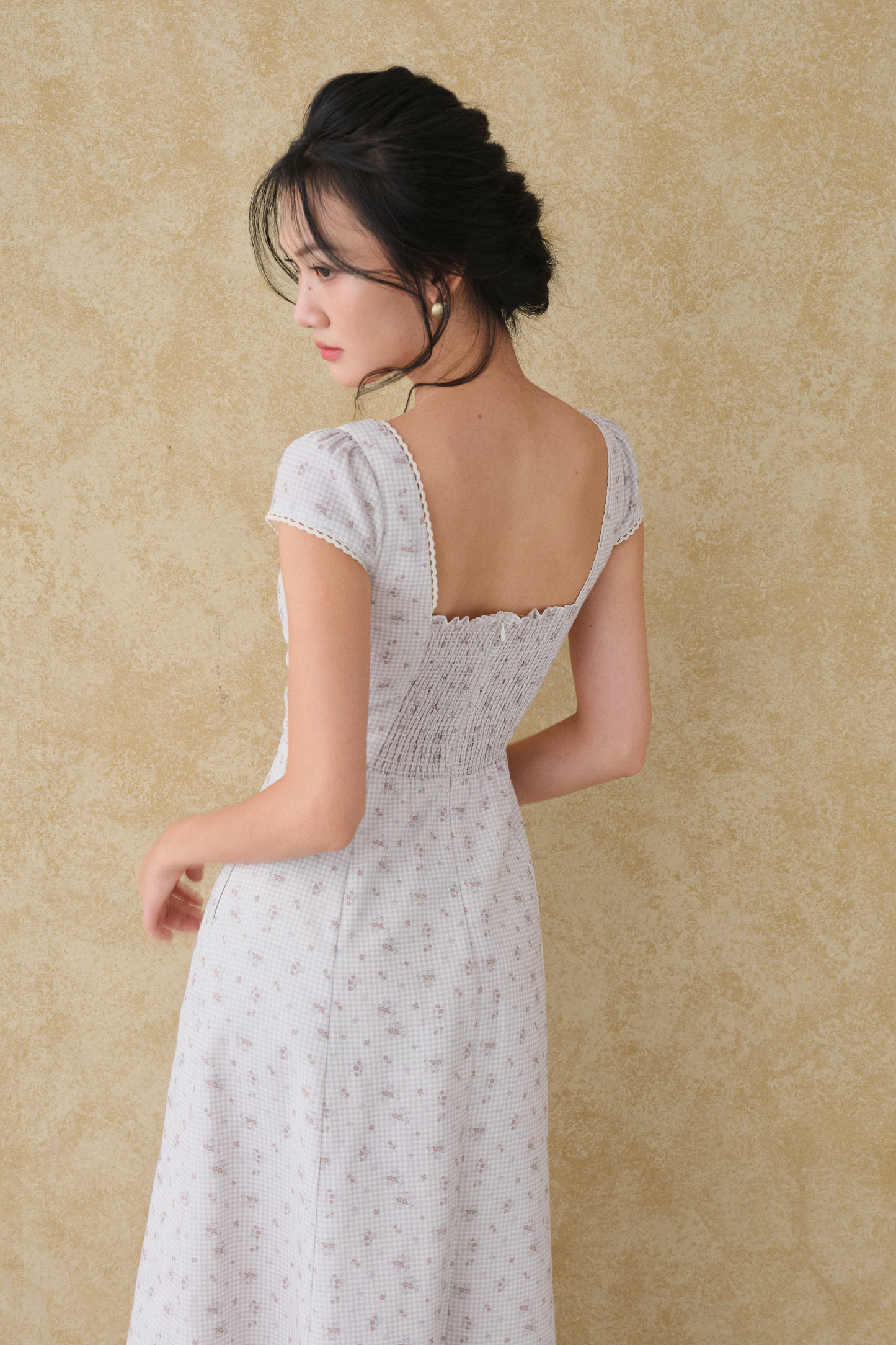 Alba dress in Floral Gingham
